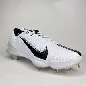 Nike Mens Force Zoom 7 Pro White Black Baseball Cleats Size 12 DC9905-103
